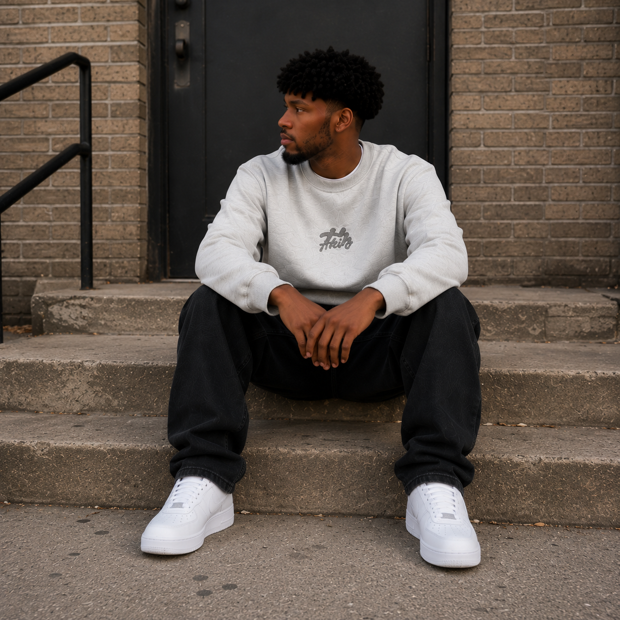 Akiro Essential Crewneck Sweatshirt - Grey