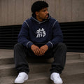 AKIRO Essential Box Fit Hoodie - Navy Blue