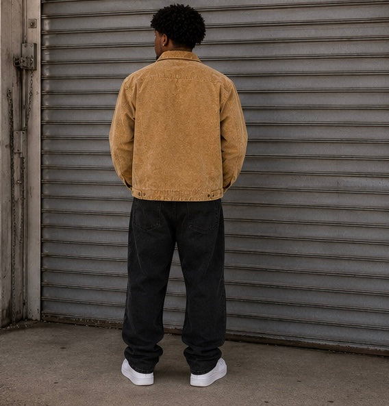 Akiro Box Fit Canvas Jacket - Brown