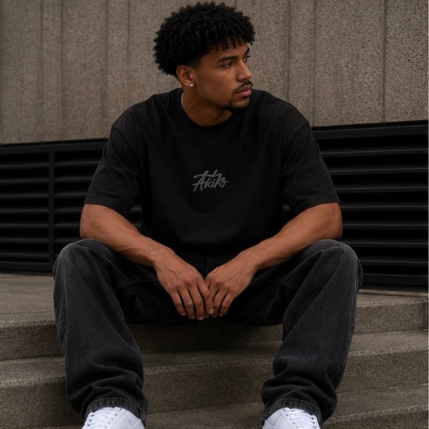 Akiro Box Fit T-Shirt - Black