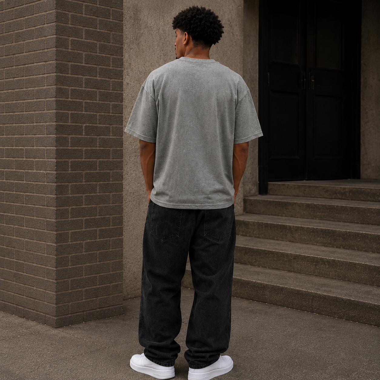 Akiro Box Fit T-Shirt - Grey