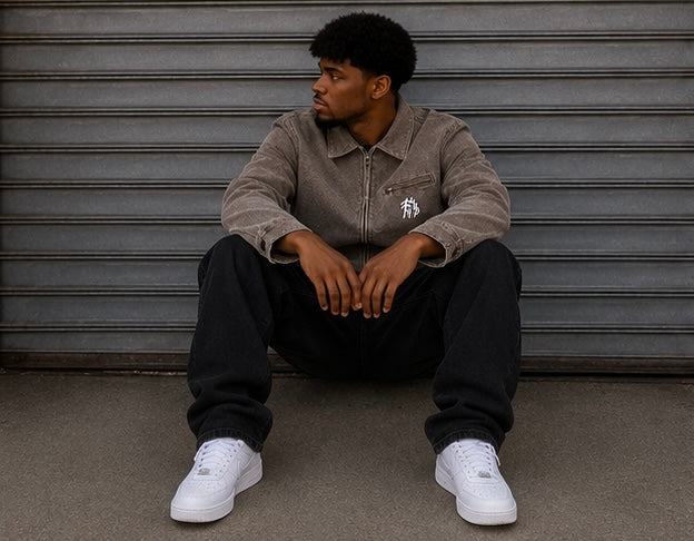 Akiro Box Fit Canvas Jacket - Brown