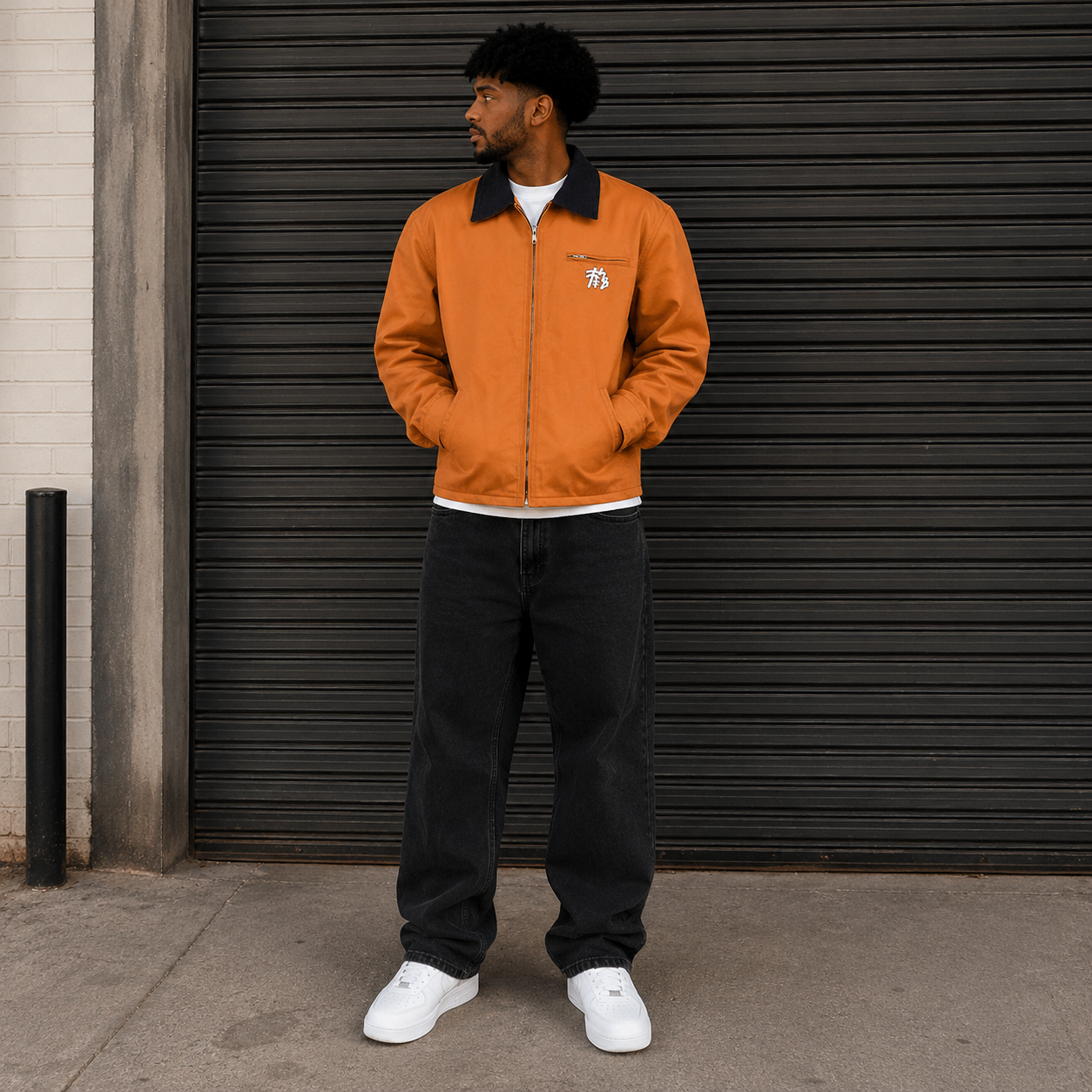 Akiro Lightweight Canvas Jacket - Brown