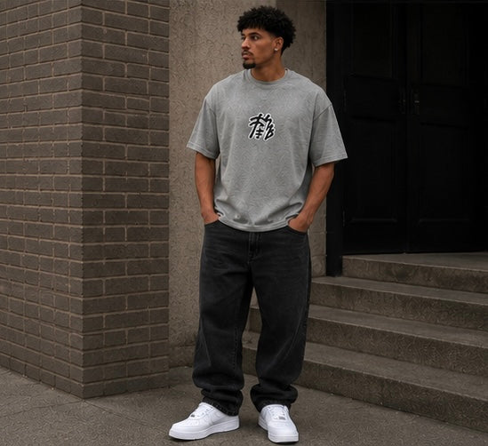 Akiro Box Fit T-Shirt - Grey