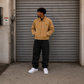 Akiro Box Fit Canvas Jacket - Brown