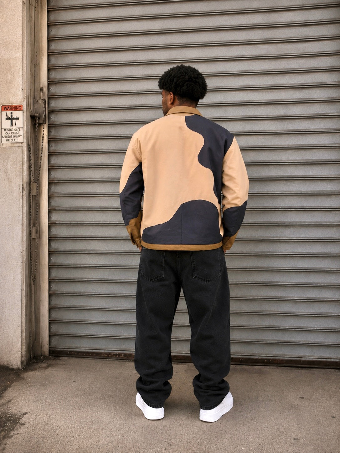 Akiro Oversized 3 Tone Abstract Jacket