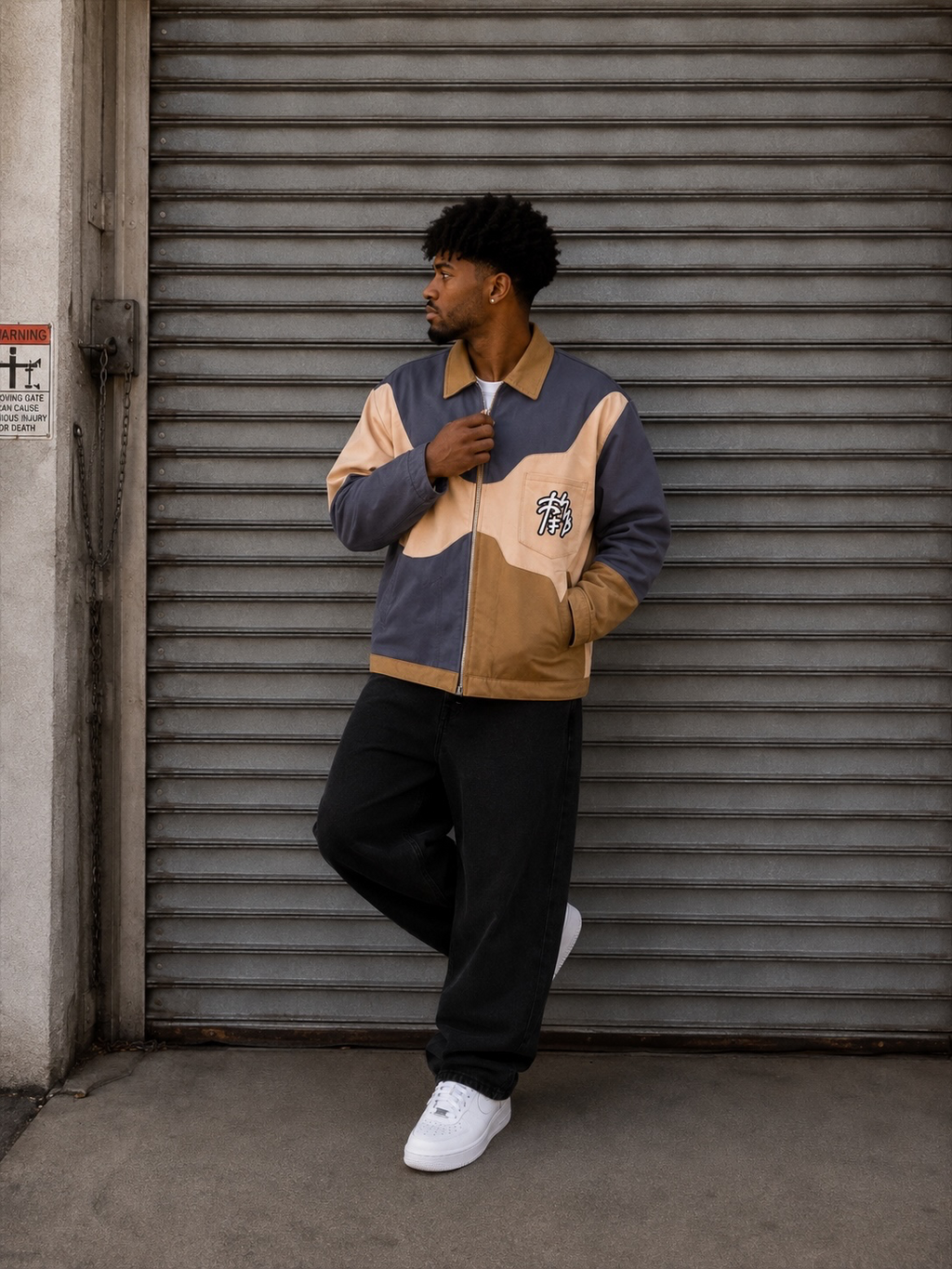 Akiro Oversized 3 Tone Abstract Jacket