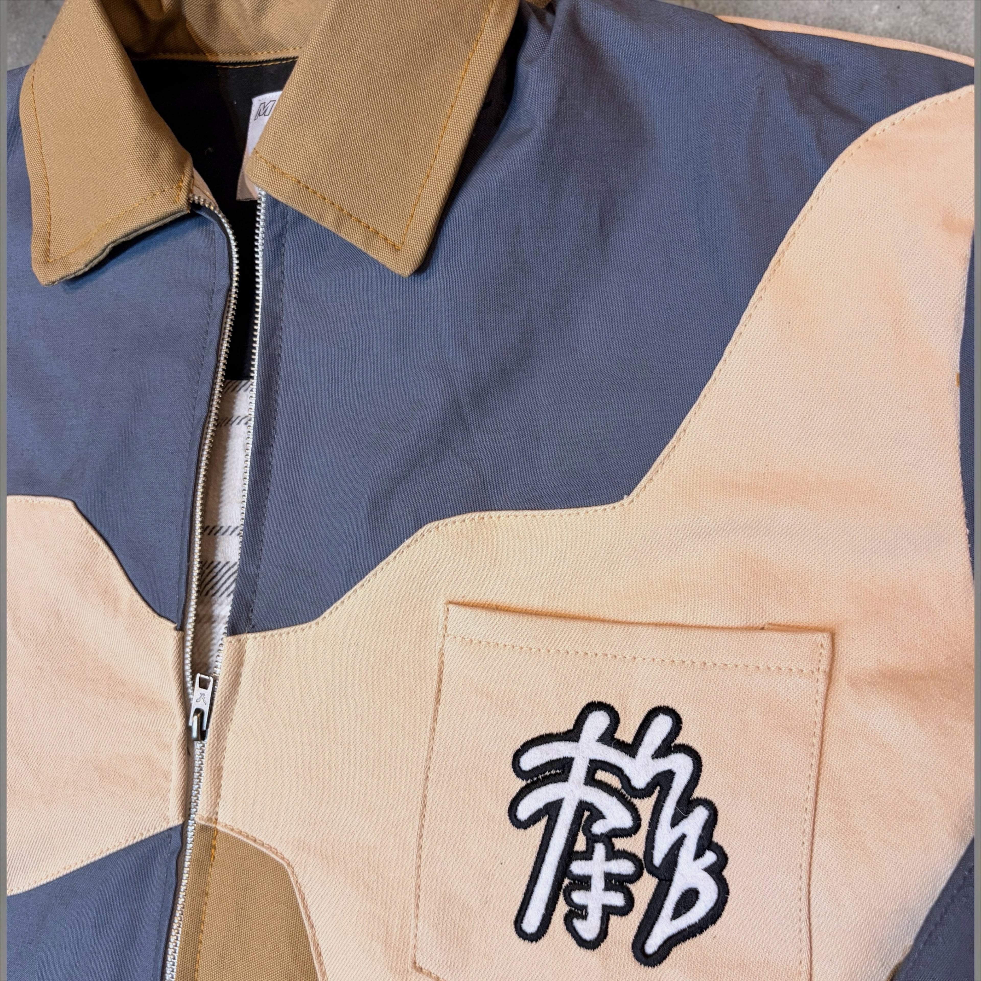 Akiro Oversized 3 Tone Abstract Jacket